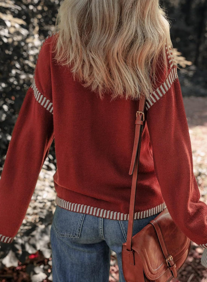 MAYA - Chic Contrast Sweater