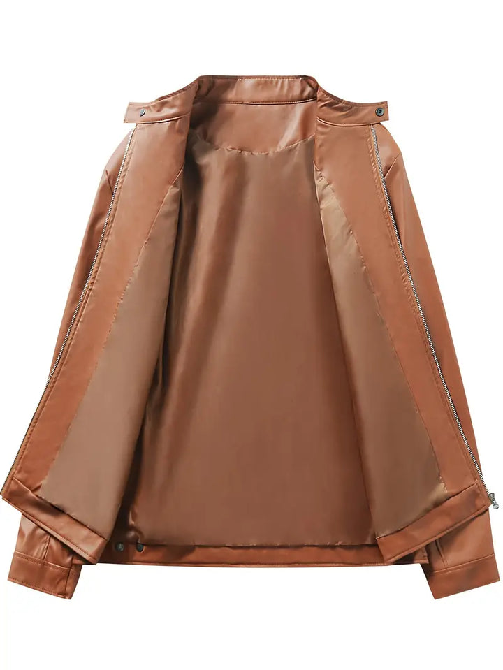 HUDSON - PU Leather Biker Jacket