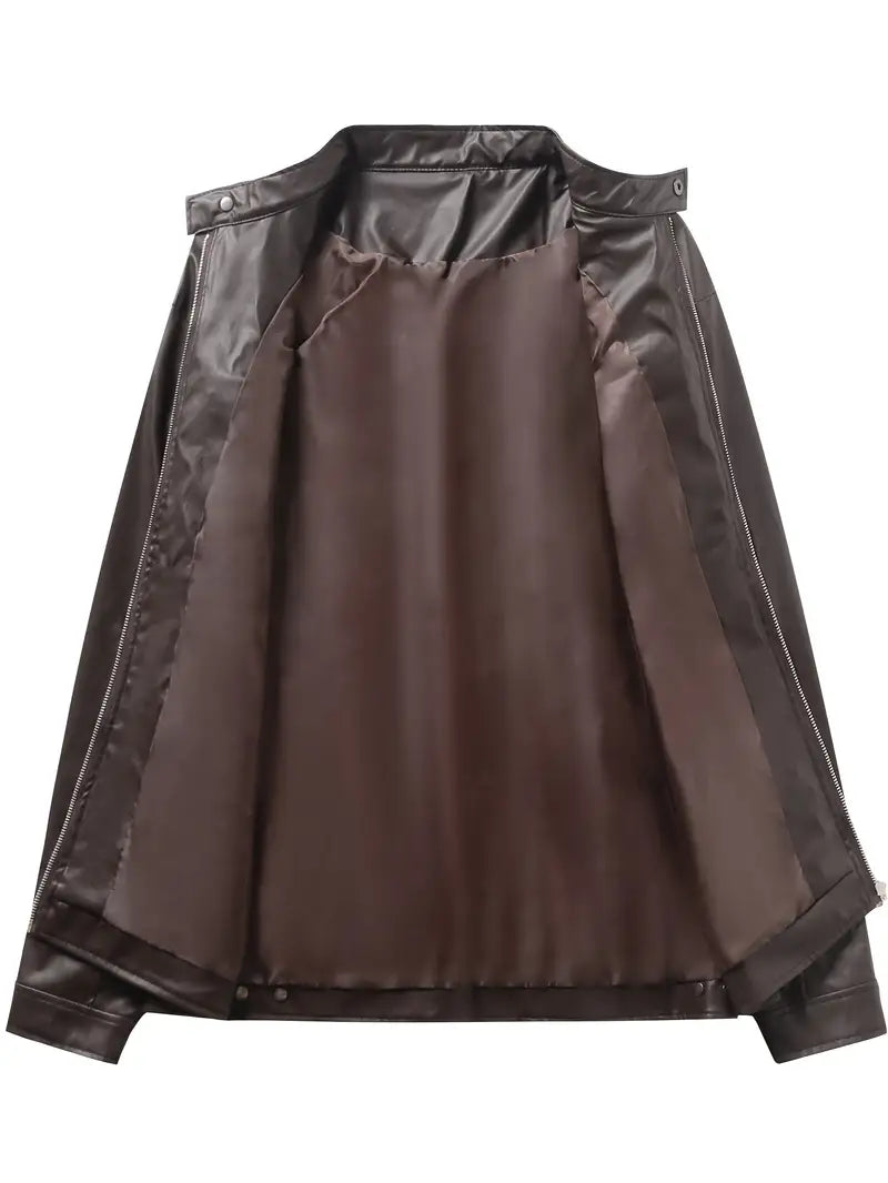 HUDSON - PU Leather Biker Jacket