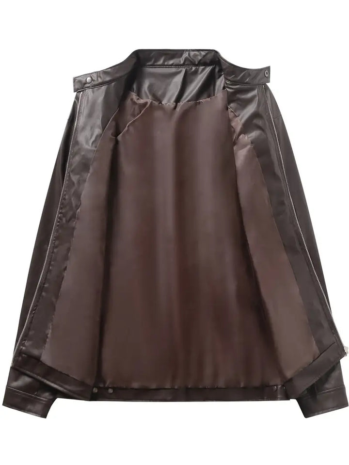 HUDSON - PU Leather Biker Jacket