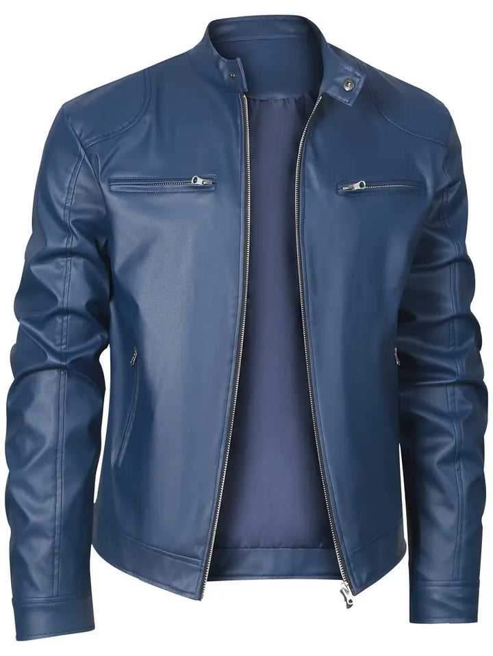 HUDSON - PU Leather Biker Jacket