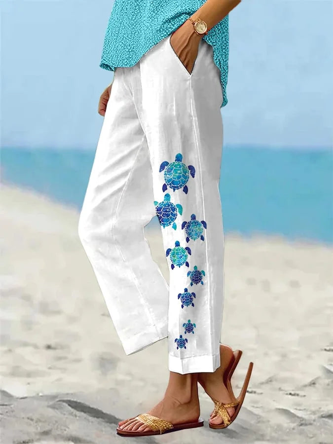 ALESSIA – White Beach Pants