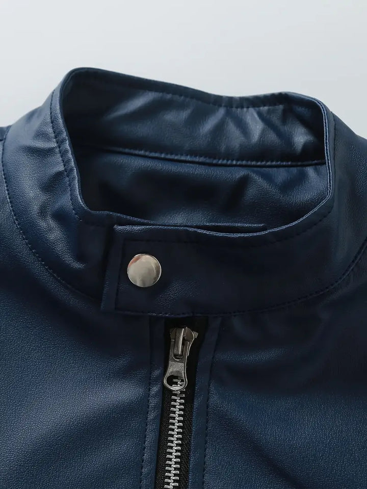 HUDSON - PU Leather Biker Jacket