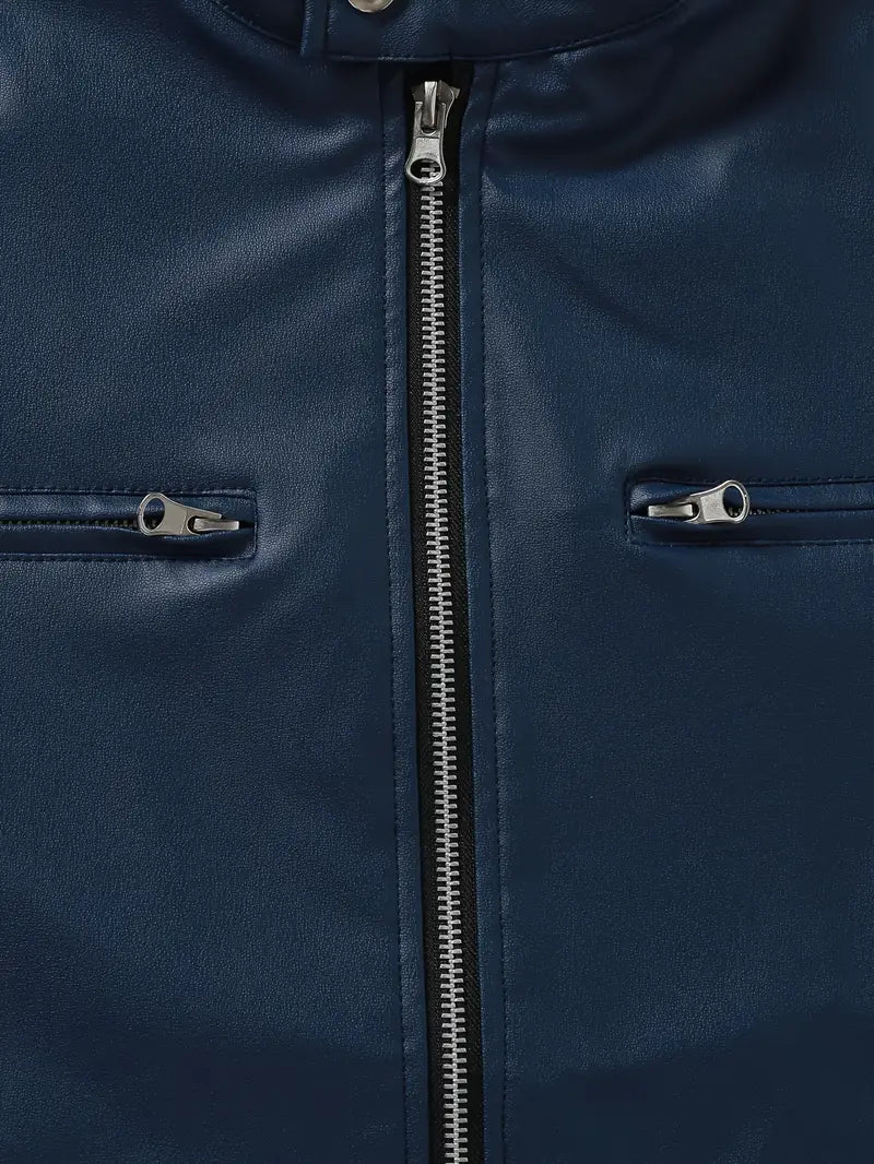 HUDSON - PU Leather Biker Jacket
