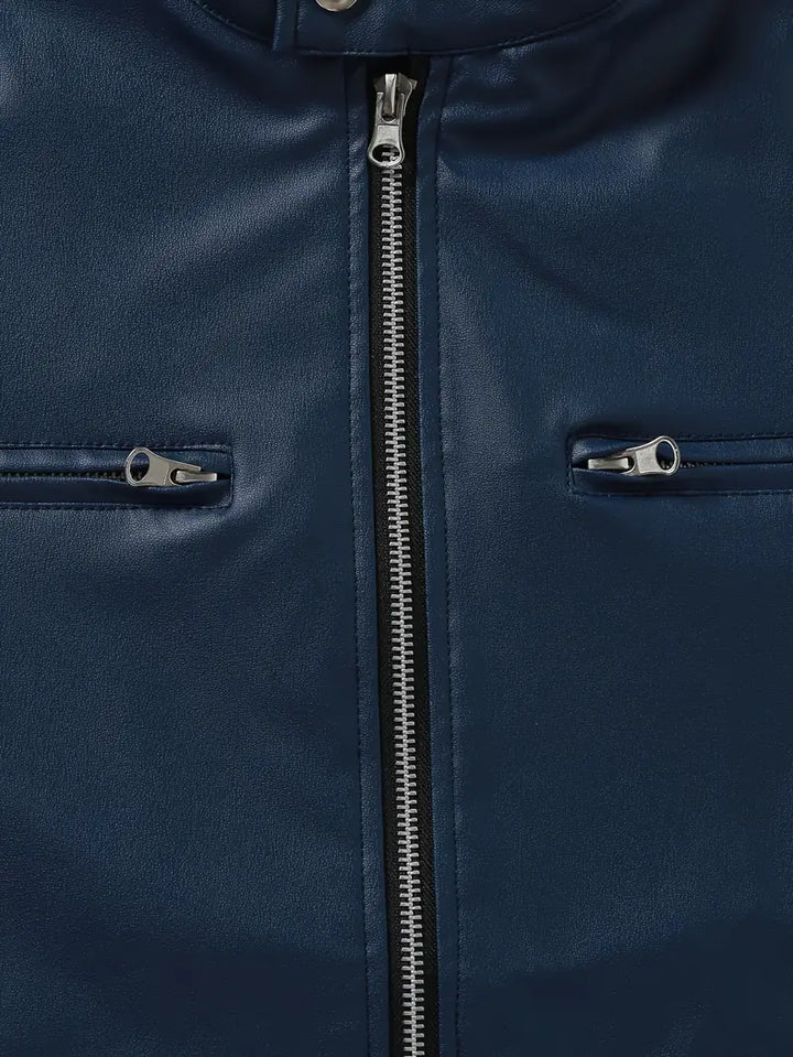 HUDSON - PU Leather Biker Jacket