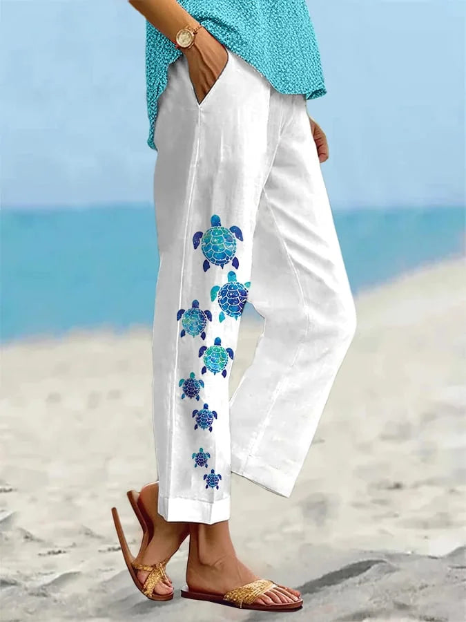 ALESSIA – White Beach Pants