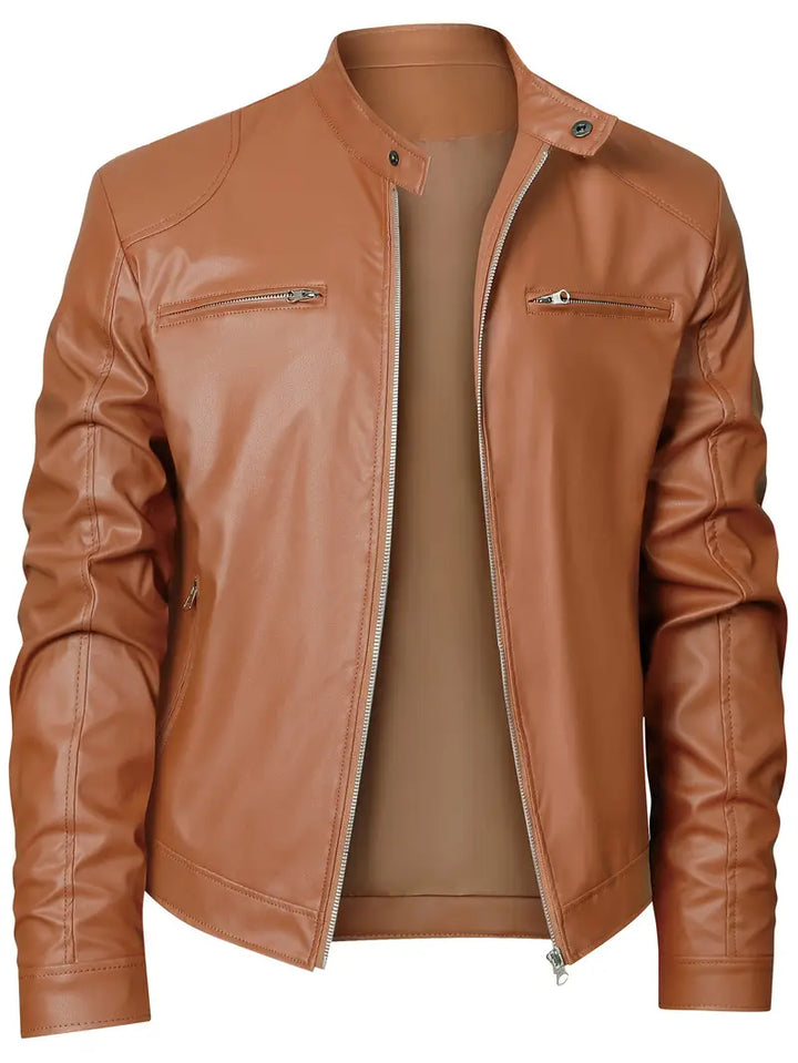 HUDSON - PU Leather Biker Jacket