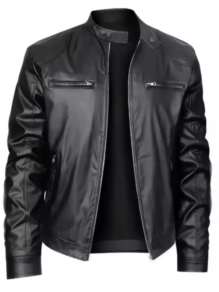 HUDSON - PU Leather Biker Jacket