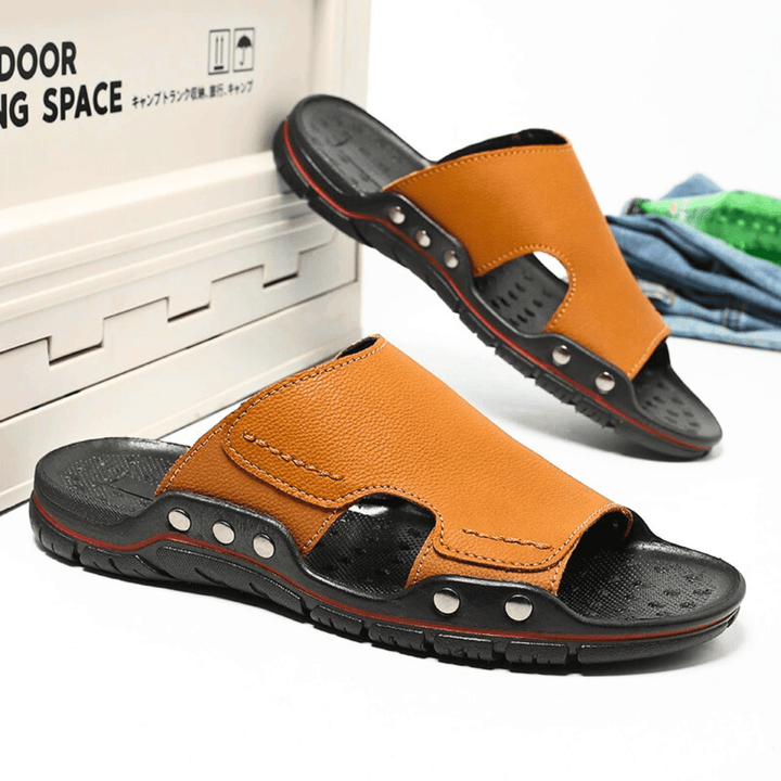 NOAH - Unisex Leather Slides